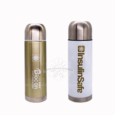 2-8 ° C SS304 PCM Travel Cooler Flask 36 ชม. สำหรับ Biodication และ Insulin Carrying